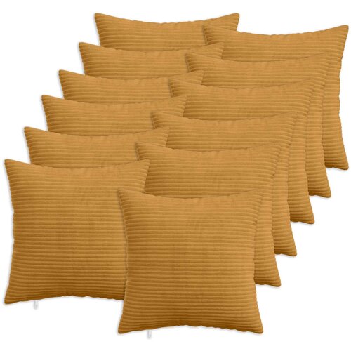  Presvlaka za jastuk 12 pcs HEERLEN Žuta 50 x 50 cm Kord Cene