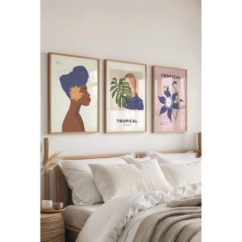 WALLXPERT &Ccedil;-300621 - 3040 set dekorativnih slika u vi&scaron;e boja (3 komada) Cene