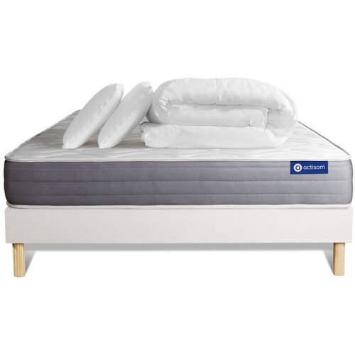 ACTISOM Kompletni paket za posteljo - Vzmetnica 140x190 cm + Vzmetni boksi z letvami (komplet) + 2 vzglavnika + Prevleka - Actilatex Dream, (21613191) Cene
