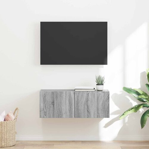 TV zidni ormar Zidne Siva Sonoma 78,5 x 31 x 29,5 cm Cene