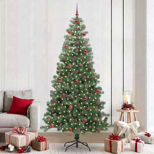  Božićno drvce s 300 LED svjetlima s stalakom Zelena 240 cm PVC Cene