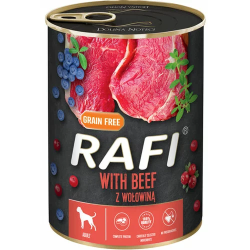 Rafi mokra hrana za pse, govedina, borovnice in brusnice, 24