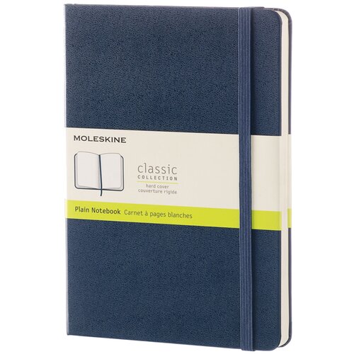 Moleskine Beležnica LG trde platnice, modra - brezčrtna Slike