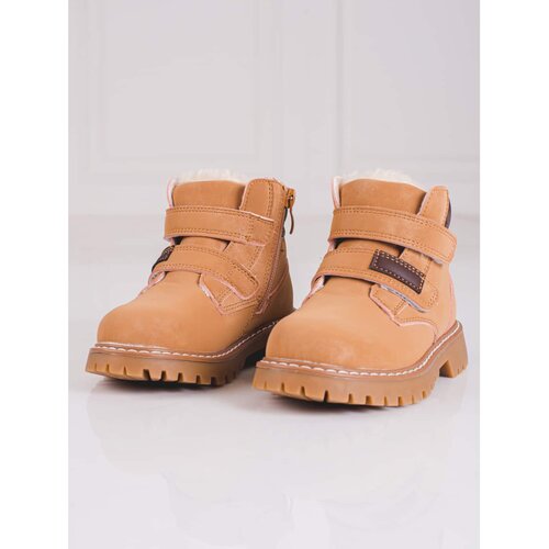 SHELOVET Brown velcro trappers Slike