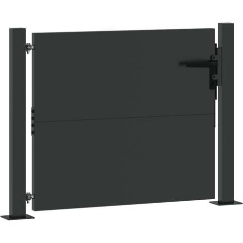 vidaXL Vrtna vrata Crna 105 x 100 cm Čelik s praškastim premazom Cene