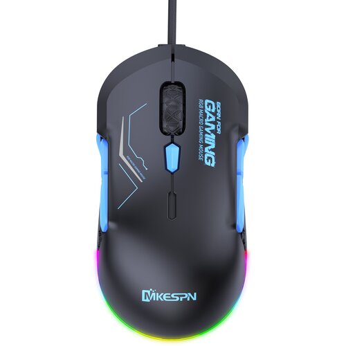 INF 10-tipkovna RGB žična mi&amp;scaron;ka XSX-X12: 12800 DPI, 1000 Hz, 8 milijonov klikov Black+Blue, (5000071623) Slike