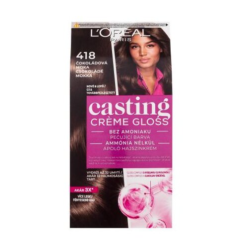 L´Oréal Paris Casting Creme Gloss barva za lase barvani lasje vse vrste las 48 ml odtenek 418 Chocolate Mocha za ženske Cene