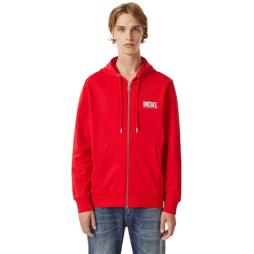 Diesel Sweatshirt - SGIRKHOODZIPECOLOGO SWEATSHIRT red