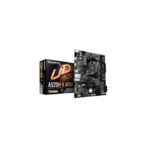 Gigabyte MB A520M H ARGB AM4 2xDDR4 5100MHz/64GB M.2 4xSATA 6xUSB 1xDP 1xHDMI mATX Cijene