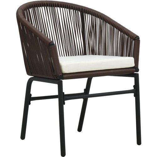 Maison Chic Vrtni Stoli - Stol za vrt 2 kosa rjav PE ratan JS516, (21878074) Slike