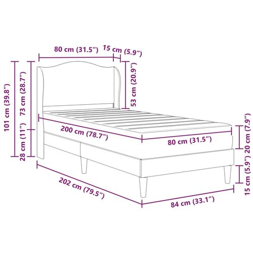  Okvir za krevet Siva 80 x 200 cm Umjetna koža - Siva 80 x 200 cm Slike