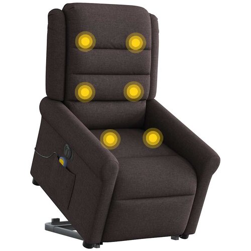 Maison Chic Električni masažni naslanjač - Relax naslanjač s funkcijo vstajanja temno rjav, (22062352) Cene