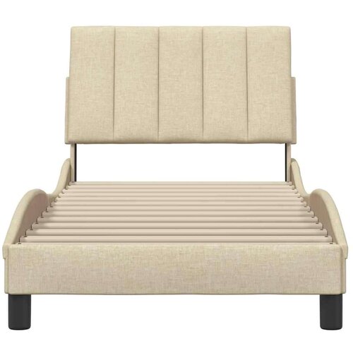  Okvir za krevet bez madraca krem 90x200cm od tkanine - Krema 90 x 200 cm Slike