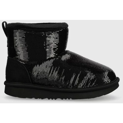 Ugg Dječje cipele za snijeg KIDS CLASSIC MINI MIRROR BALL boja: crna