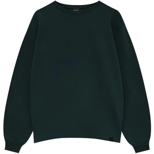 Pull&Bear Sweater majica kraljevski zelena / crna