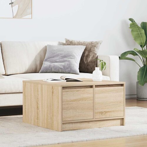 vidaXL Kavna mizica s predali sonoma hrast 70,5x70x40 cm Cene