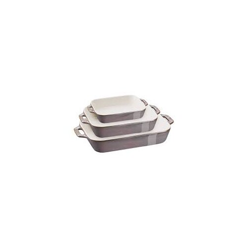 Staub Ofenformenset 3-tlg. Keramik, rechteckig,Antik-Grau Cijene