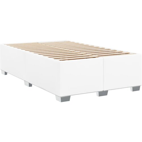 vidaXL Posteljni okvir bel 120x200 cm umetno usnje, (21305356) Cene