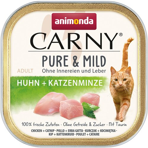  Varčno pakiranje animonda Carny Adult Pure & Mild 64 x 100 g - Piščanec + mačja meta Cene