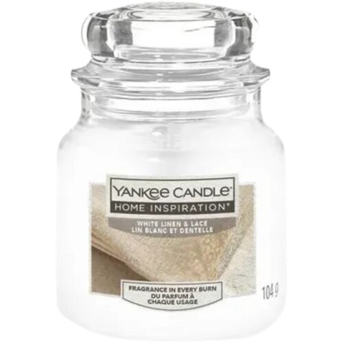 Yankee Candle Home Inspiration sveča v kozarcu White Linen &amp;amp; Lace - Small Slike
