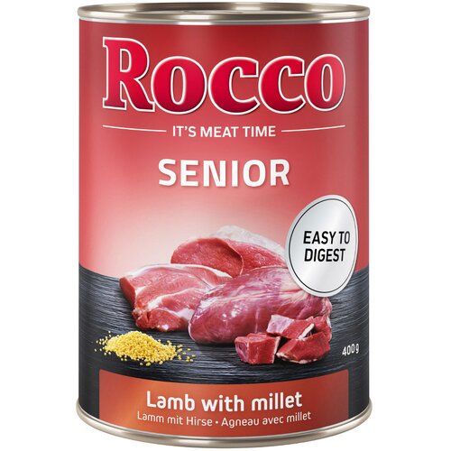  Varčno pakiranje Rocco Senior 24 x 400 g - Jagnjetina & proso Cene