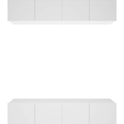  TV ormarići 4 kom bijeli 80 x 30 x 30 cm od konstruiranog drva Bijela Slike