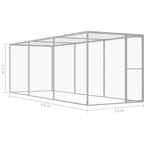  Mačja kletka 4,5x1,5x1,5 m pocinkano jeklo Slike