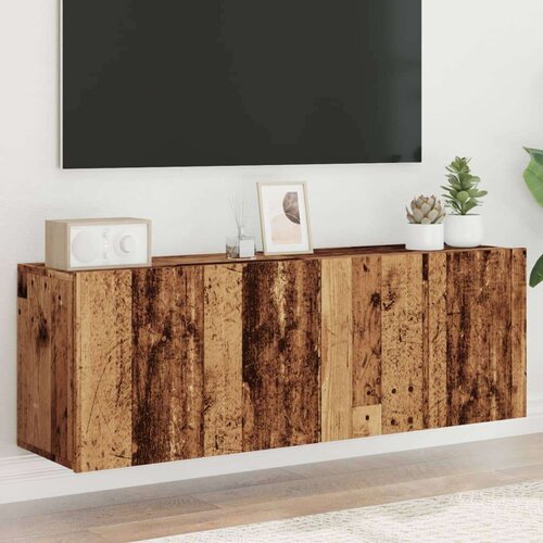 vidaXL Stenske TV omarice 2 kosa starinski les 60x30x41 cm Cene