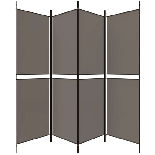  pregrada s 4 panela antracit 200 x 180 cm od tkanine Slike