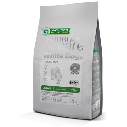 Nature&amp;#039;s Protection NATURES PROTECTION Suva hrana za odrasle pse bele i svetle dlake malih rasa Superior Care White Dog 1.5kg Insect Slike