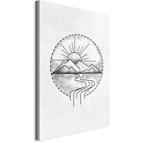 Artgeist Slika Na Platnu Mountain Drawing Cene