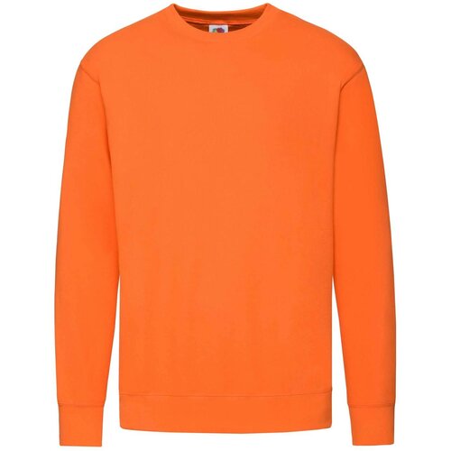 Fruit Of The Loom Orange Men's Sweatshirt Lightweight Set-in-Sweat Sweat Cene
