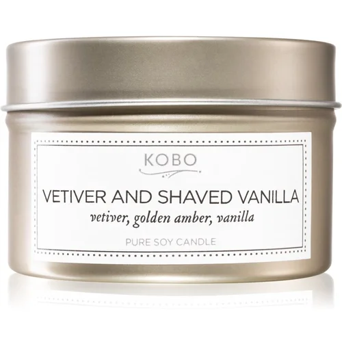 Kobo Coterie Vetiver and Shaved Vanilla mirisna svijeća u limenci 113 g