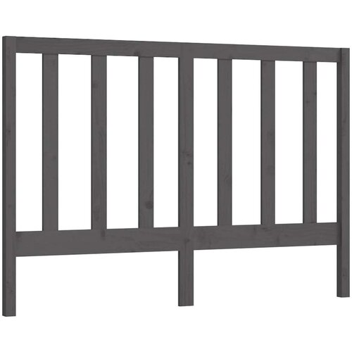  Uzglavlje za krevet sivo 166 x 4 x 100 cm od masivne borovine Slike