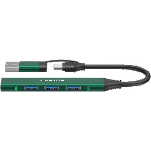 Canyon hub DS-02 4in1 USB-AC Green ( CNS-TDS02GR ) Cene