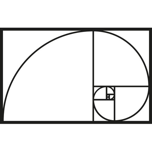 Wallity Zidna dekoracija Golden Ratio, 53x35 cm, 1.5 mm, Crna Cene