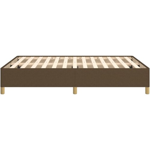  Okvir za krevet bez madraca tamnosmeđi 140 x 190 cm od tkanine Slike