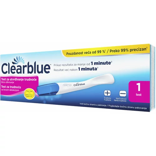 Clearblue brzi test za utvršivanje trudnoće 1 komad