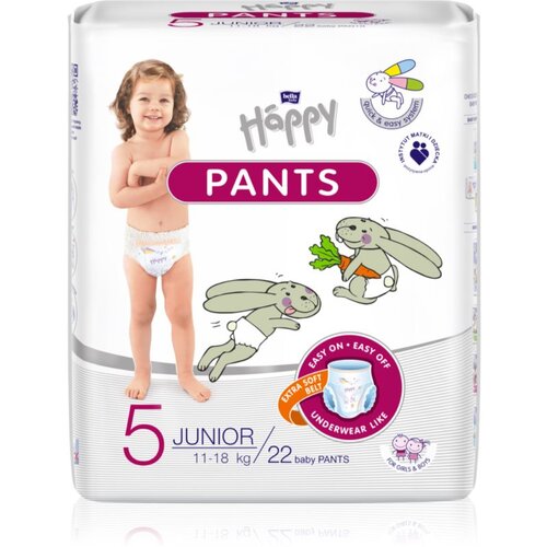 Bella Baby Happy Pants Size 5 Junior hlačne plenice za enkratno uporabo 11-18 kg 22 kos Cene