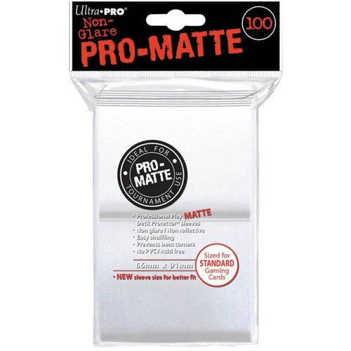 Ultra PRO Matte Standard Desk Protector Sleeves 100 - White Cene