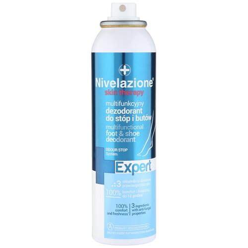 Ideepharm Nivelazione Expert dezodorant v pr&amp;scaron;ilu za noge in čevlje 150 ml Slike