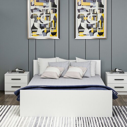 Woody Fashion Bračni krevet Kale Bedstead 150 x 200 White Cene