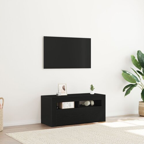 vidaXL TV omara Črni hrast Inženirski les 90 x 35 x 40 cm TV stojalo Cene