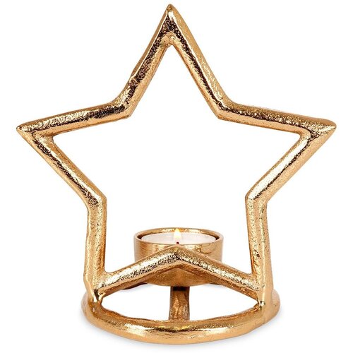Vilde Aluminijast svečnik zlata zvezda 15,5 cm, (5000073865) Cene