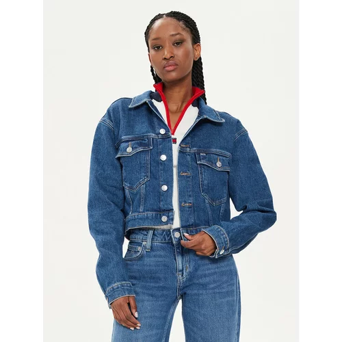 Tommy Jeans Jeans jakna Claire DW0DW18207 Modra Regular Fit