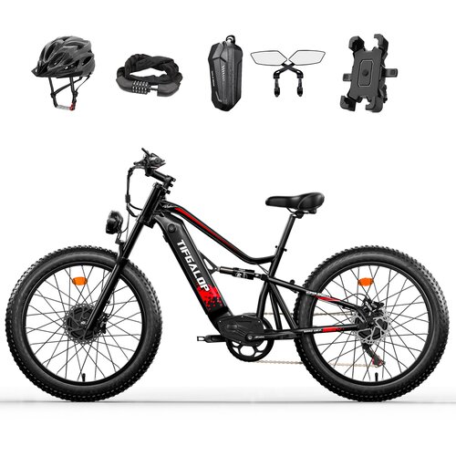 Tifgalop električno kolo ES7Pro, dva motorja 750 w, baterija 52 v 21 ah, dvojno vzmetenje, (21509309) Cene