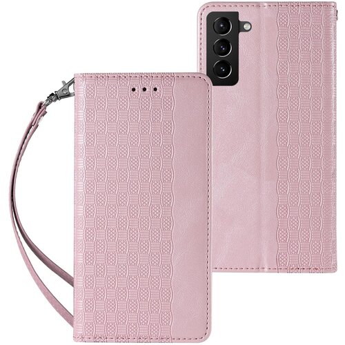  Eleganten etui/ovitek za Samsung S22 Ultra, Fina tkanina, Pink Cene