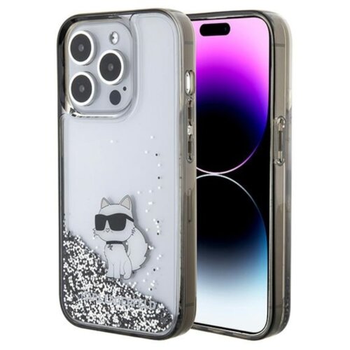  ORIGINAL KARL LAGERFELD CASE LIQUID GLITTER CHOUPETTE KLHCP15LLKCNSK ZA IPHONE 15 PRO TRANSPARENT Cijene