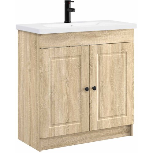 vidaXL Komplet pohištva za kopalnico Sonoma hrast 78,5 x 37,5 x 81 cm, (5000245163) Cene