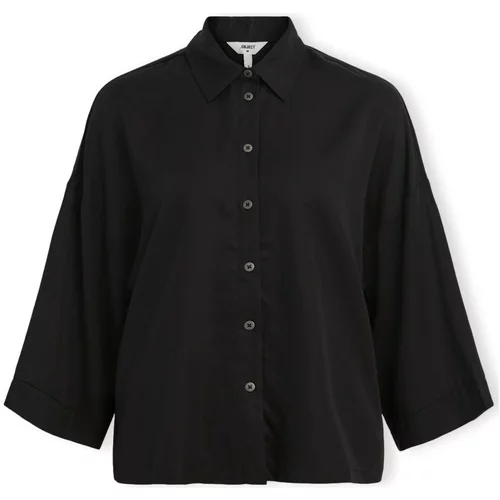 .OBJECT Topi & Bluze Noos Tilda Boxy Shirt - Black Črna